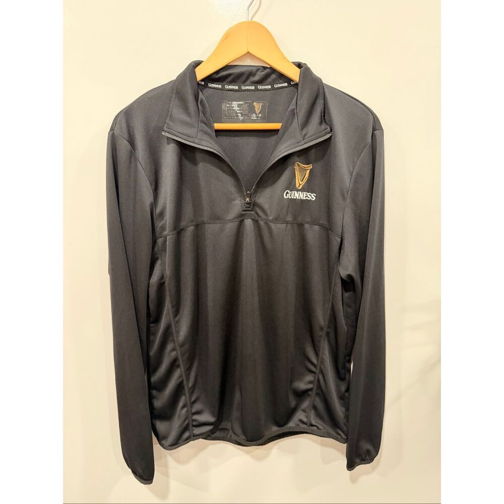 Guinness Quarter Zip Pullover Women’s Large Black